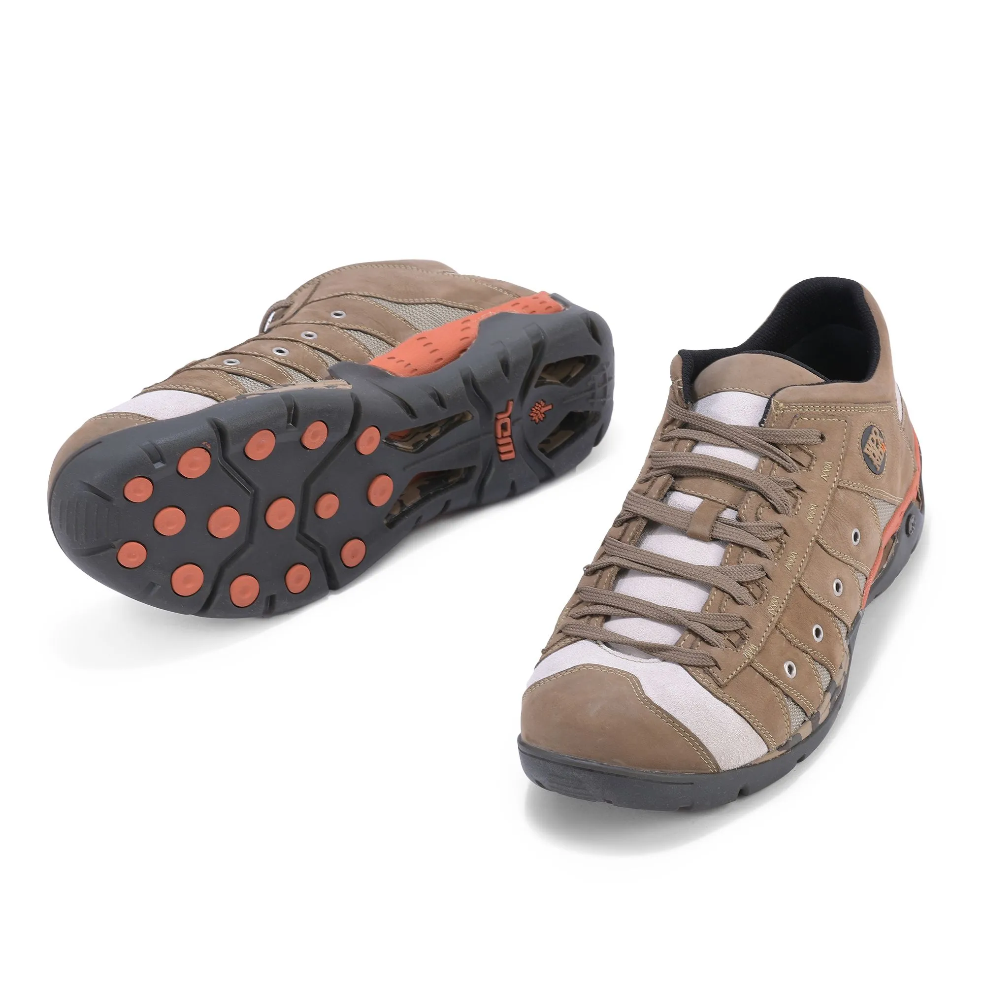 Khaki casual shoes for men - Thumbnail 4