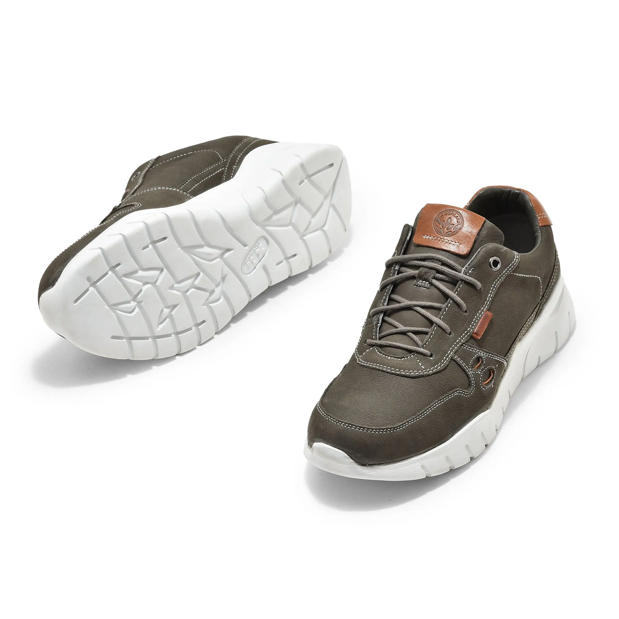 Castor grey chunky sole sneakers - Thumbnail 4