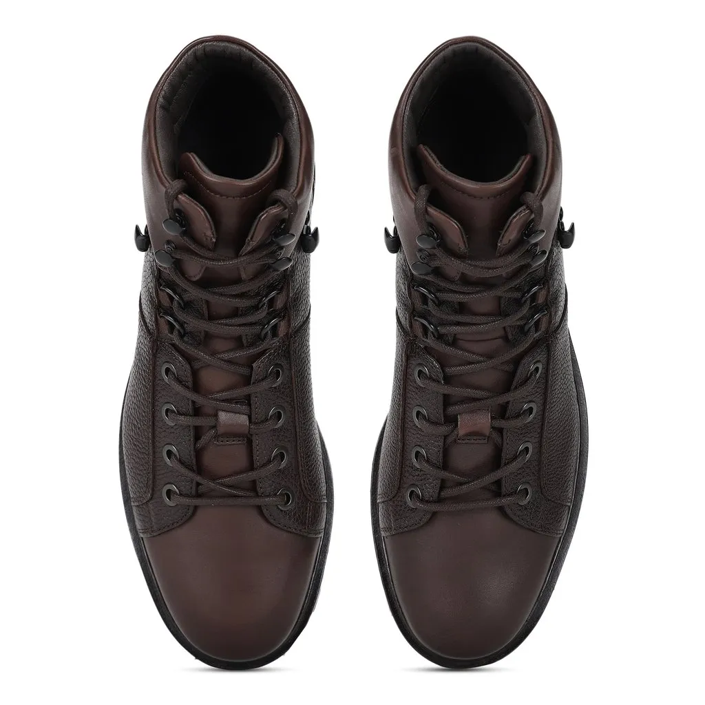 Brown Boot for Men - Thumbnail 6