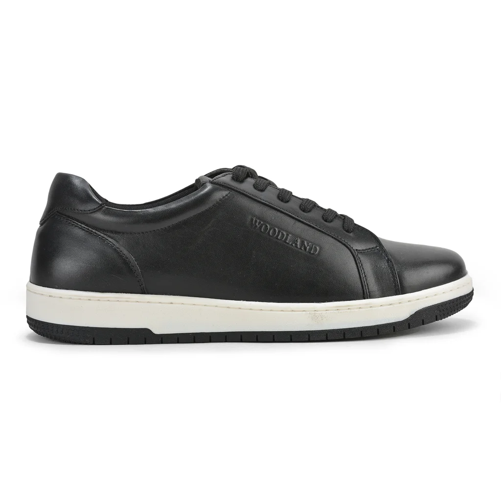 Woodland Men’s Black Softy Crust Casual Sneakers - Thumbnail 1
