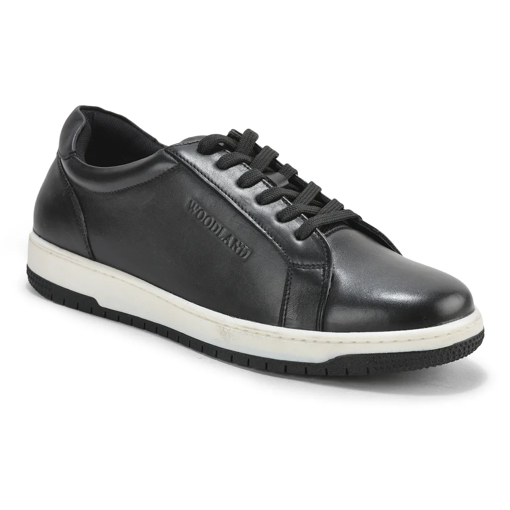 Woodland Men’s Black Softy Crust Casual Sneakers - Thumbnail 8