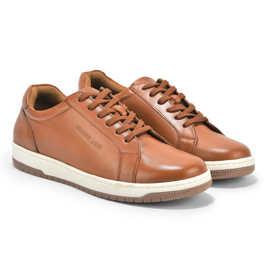 Woodland Men’s Tan Softy Crust Casual Sneakers - Thumbnail 6