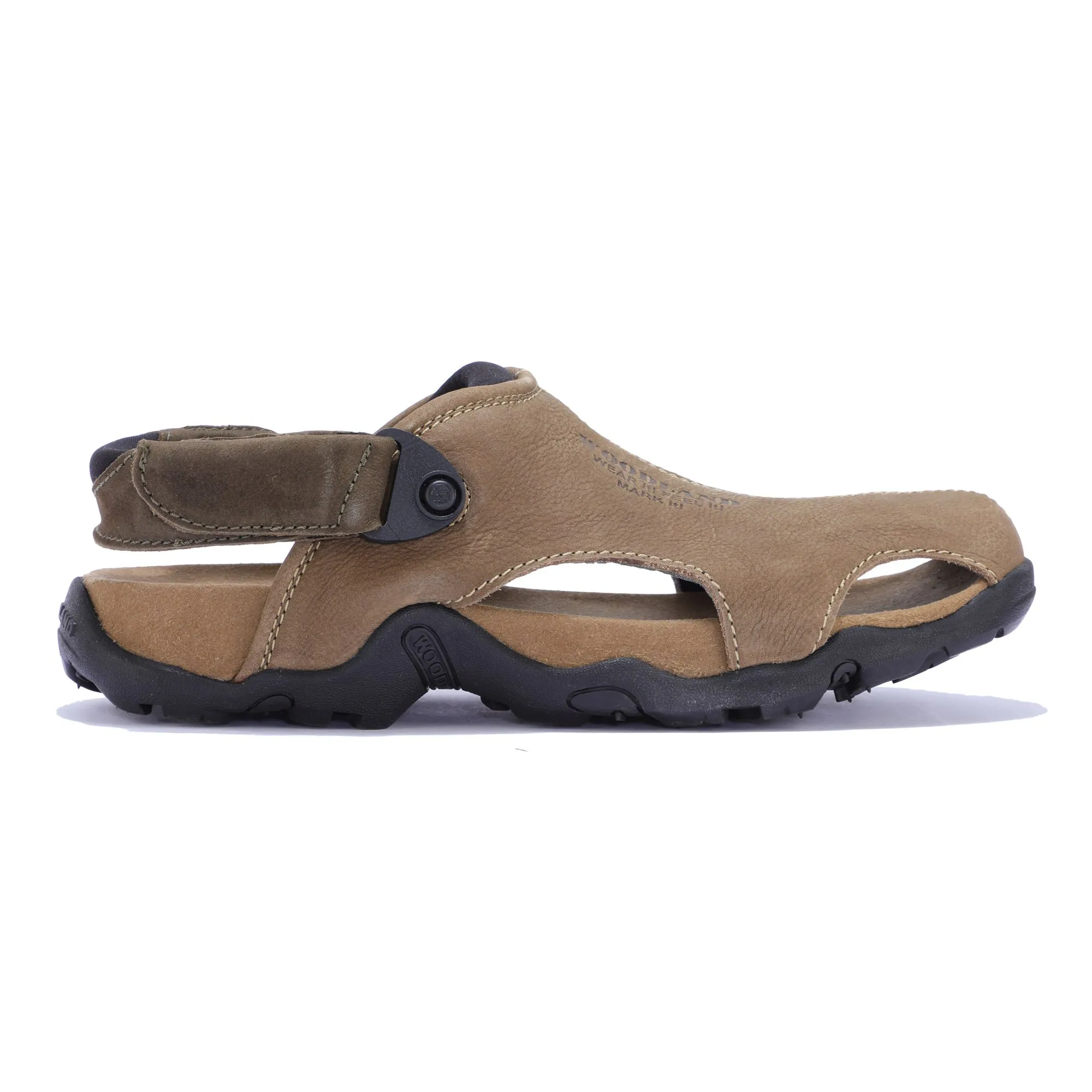 Khaki closed toe sandals - Image 1
