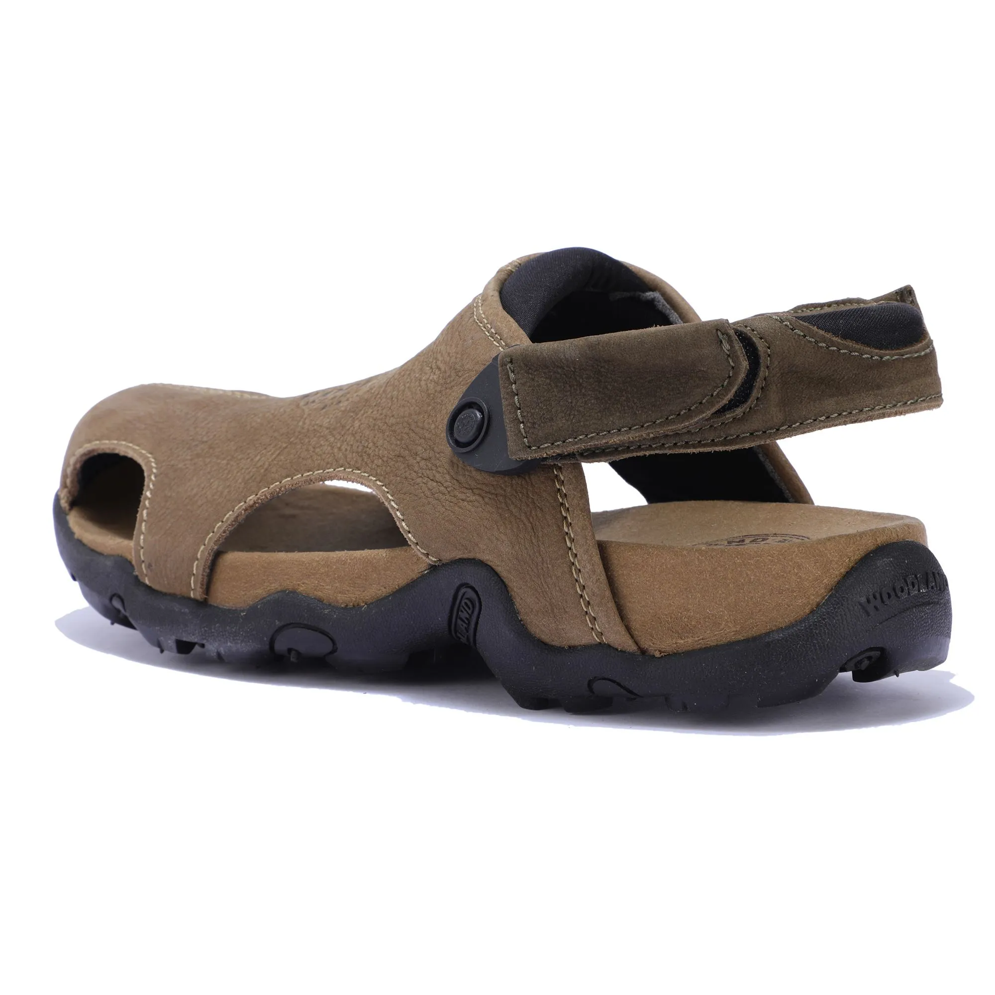 Khaki closed toe sandals - Thumbnail 5