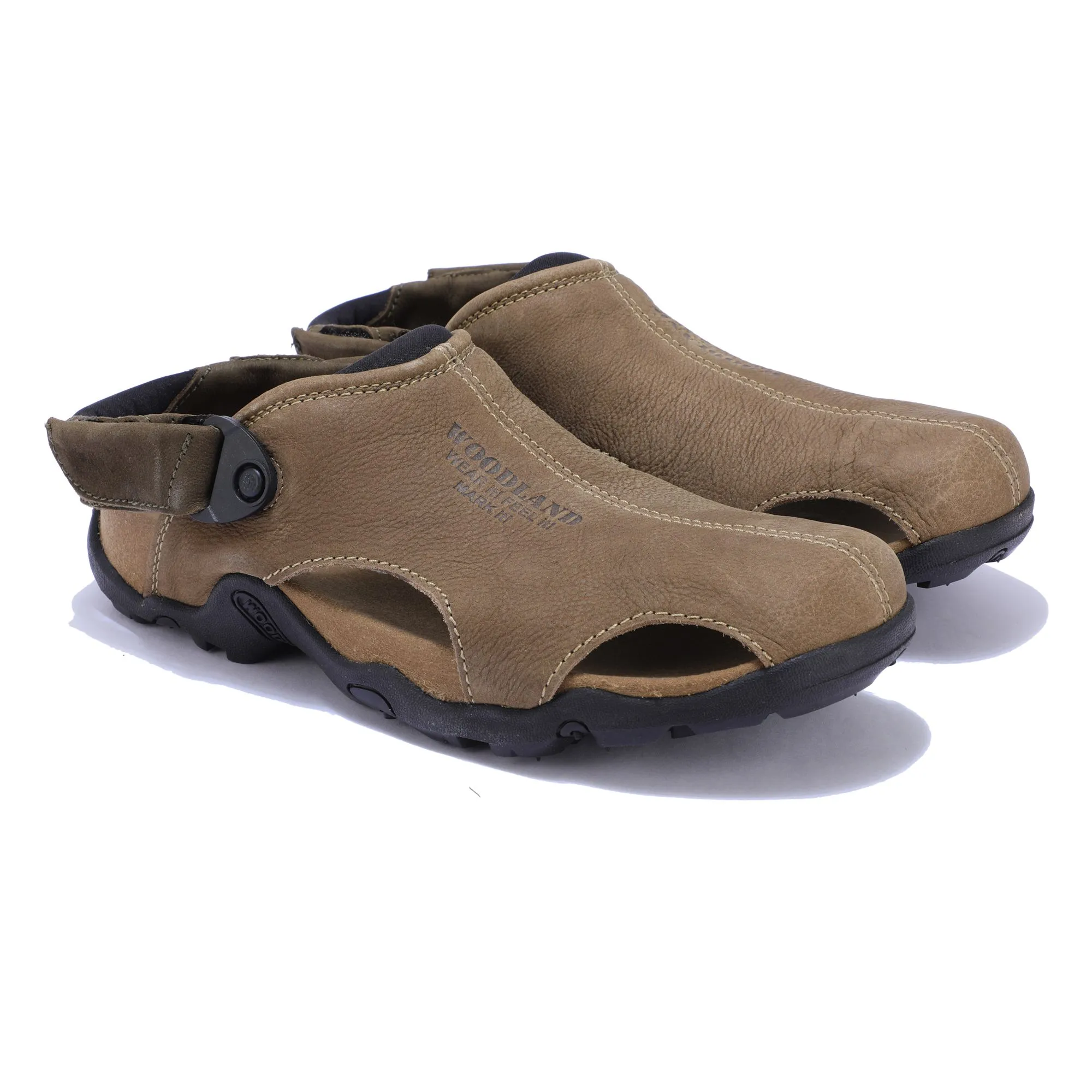 Khaki closed toe sandals - Thumbnail 6