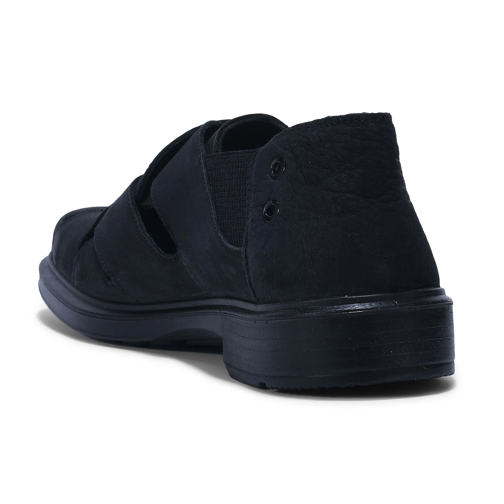 Black closed toe sandal for men - Thumbnail 5