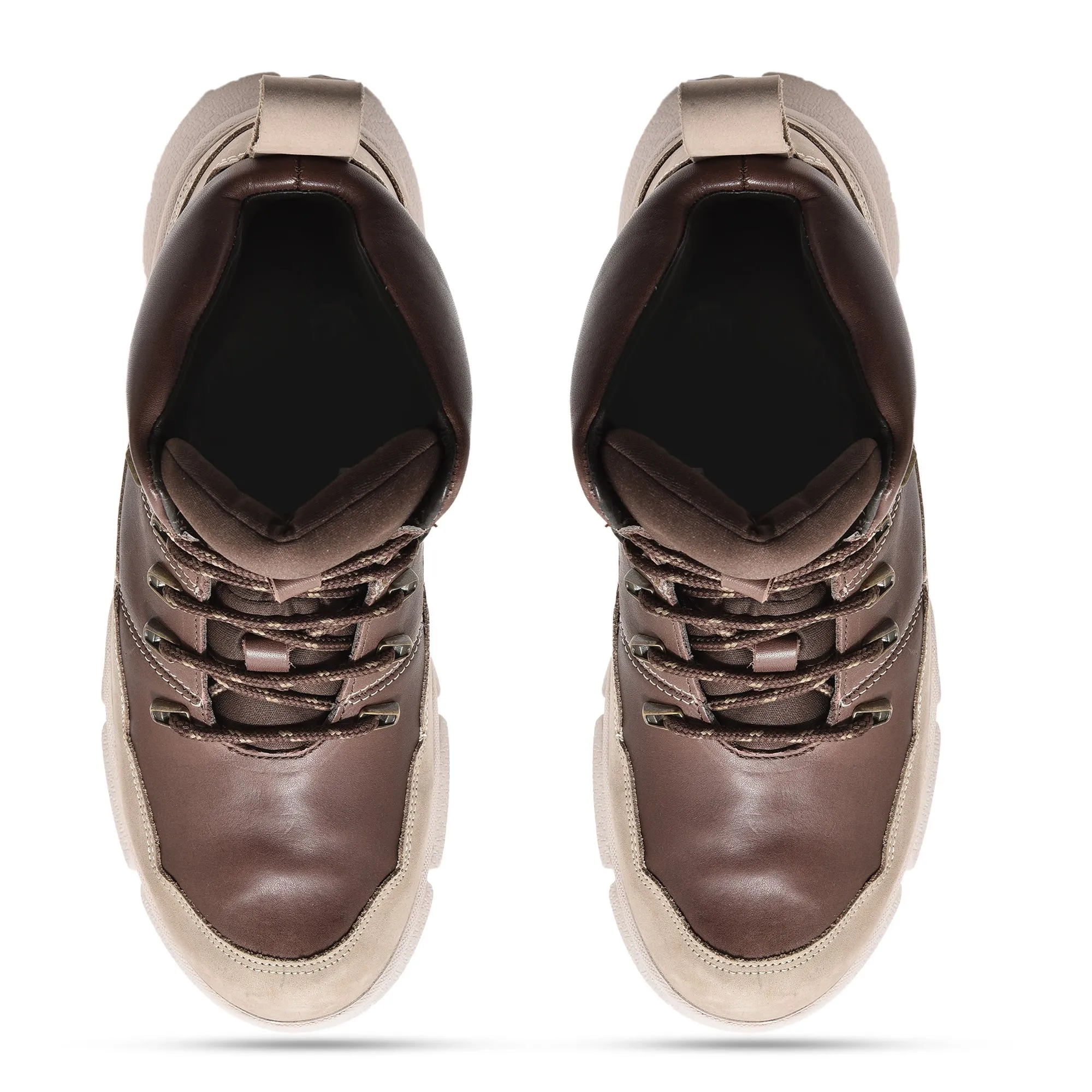Brown casual shoes for men - Thumbnail 3