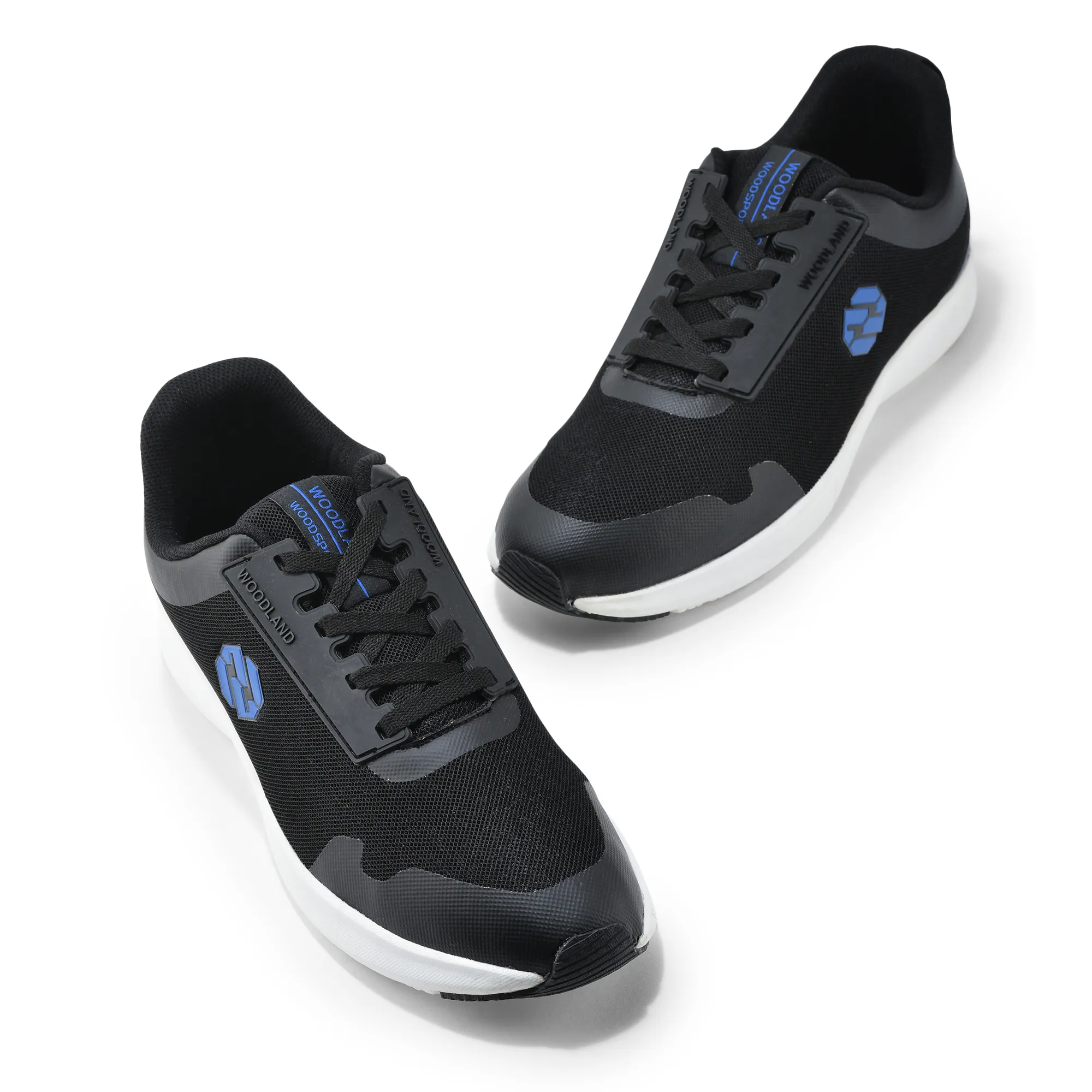Black Mesh Sports Shoes for Men - Thumbnail 2