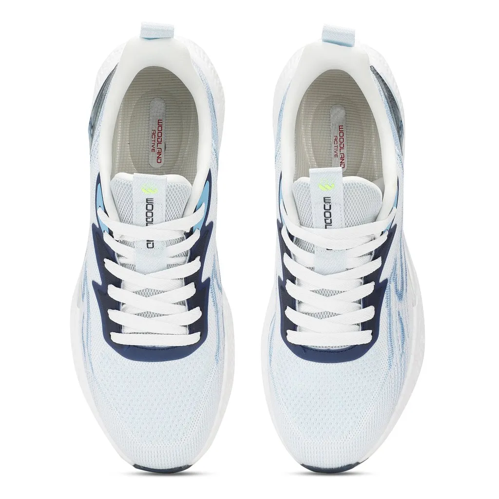 White/Blue Sports Shoes for Men - Thumbnail 4