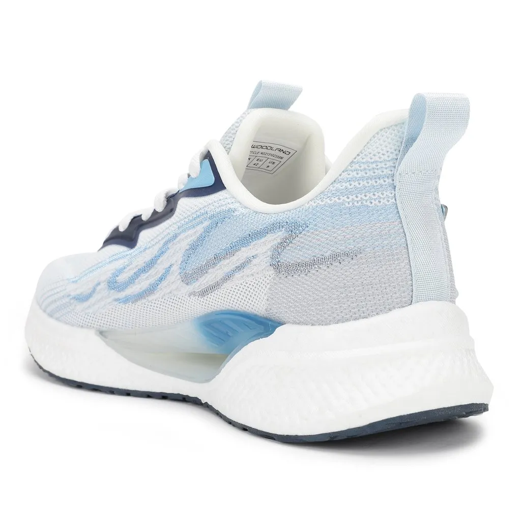 White/Blue Sports Shoes for Men - Thumbnail 5
