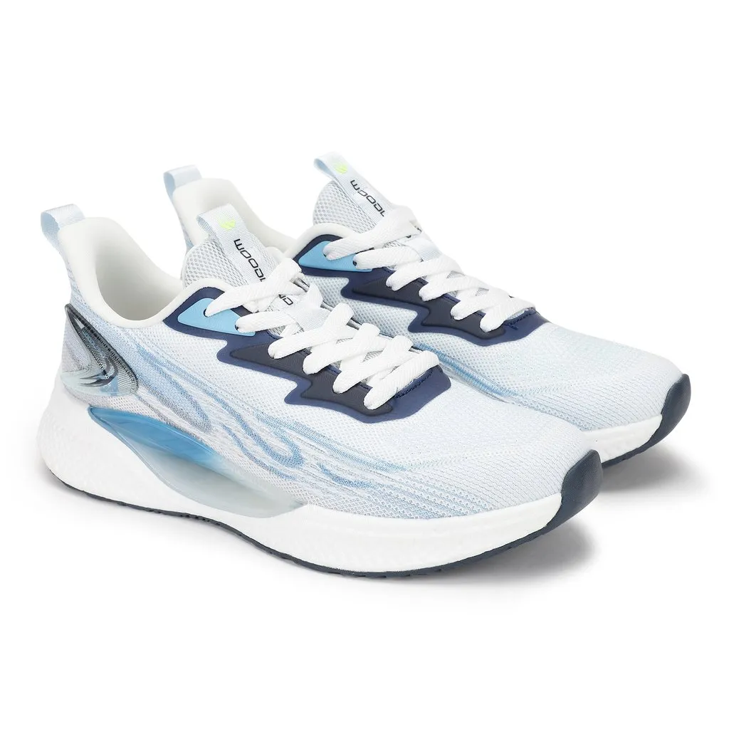 White/Blue Sports Shoes for Men - Thumbnail 6