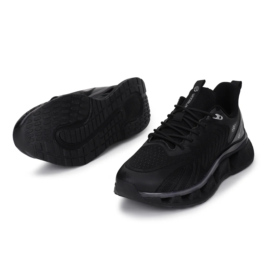 Black Sports Shoes for Men - Thumbnail 3