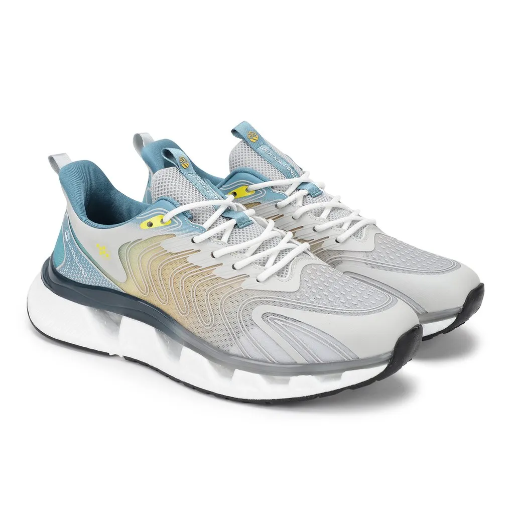 Lgrey/Yellow Sports Shoes for Men - Thumbnail 6