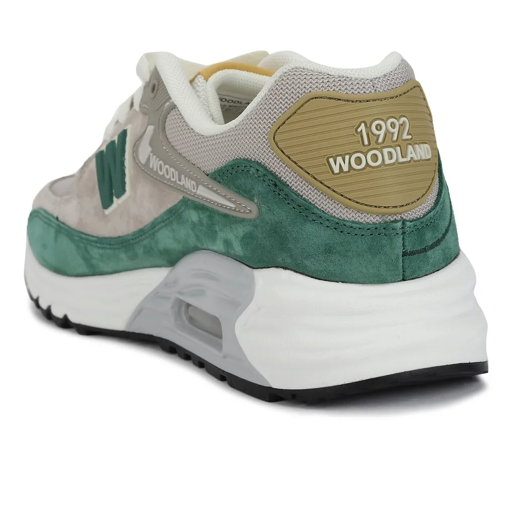 Woodland Men Grey/Green Lightweight Mesh Sneakers - Thumbnail 3