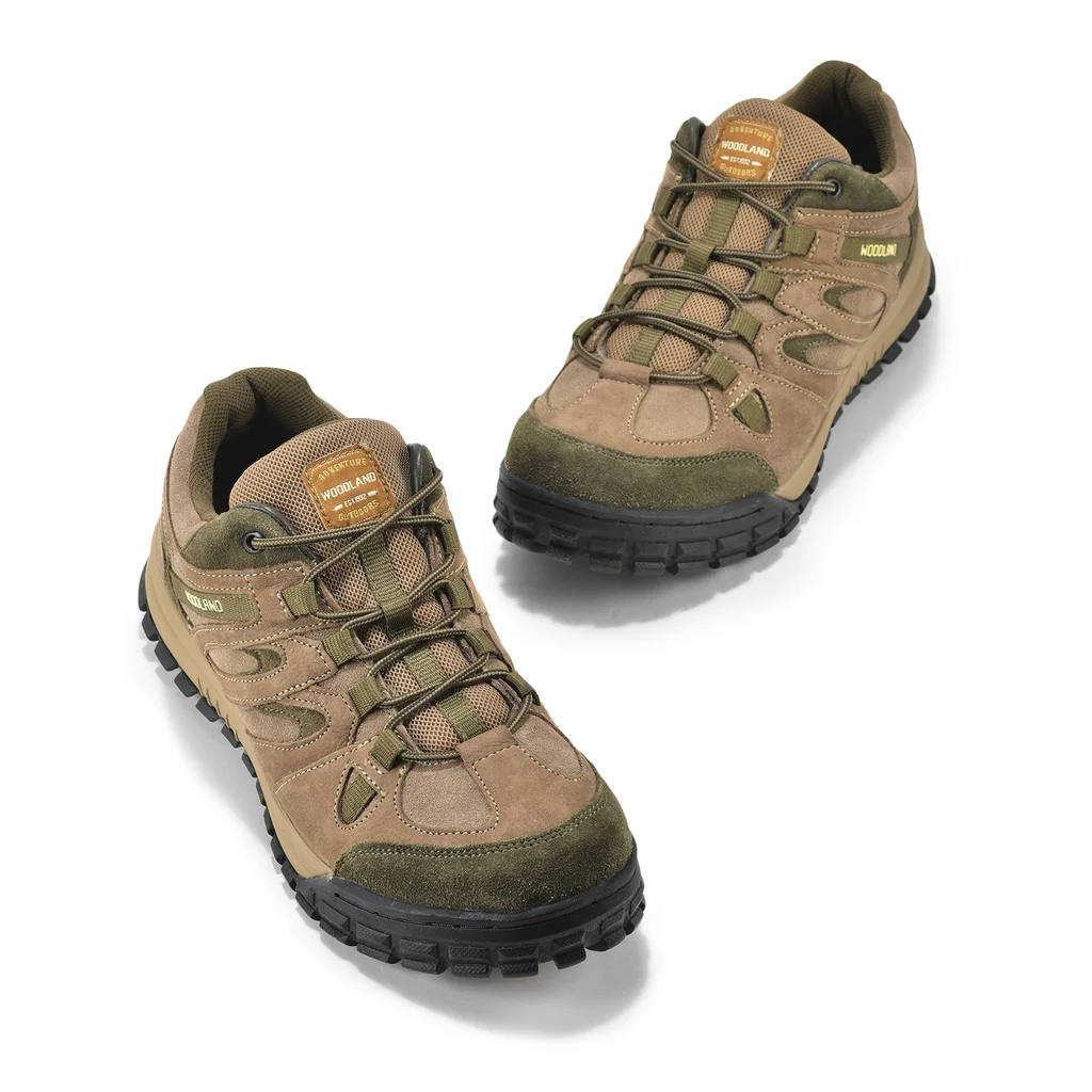 Woodland Men’s Khaki Lace-Up Casual Shoes - Thumbnail 2
