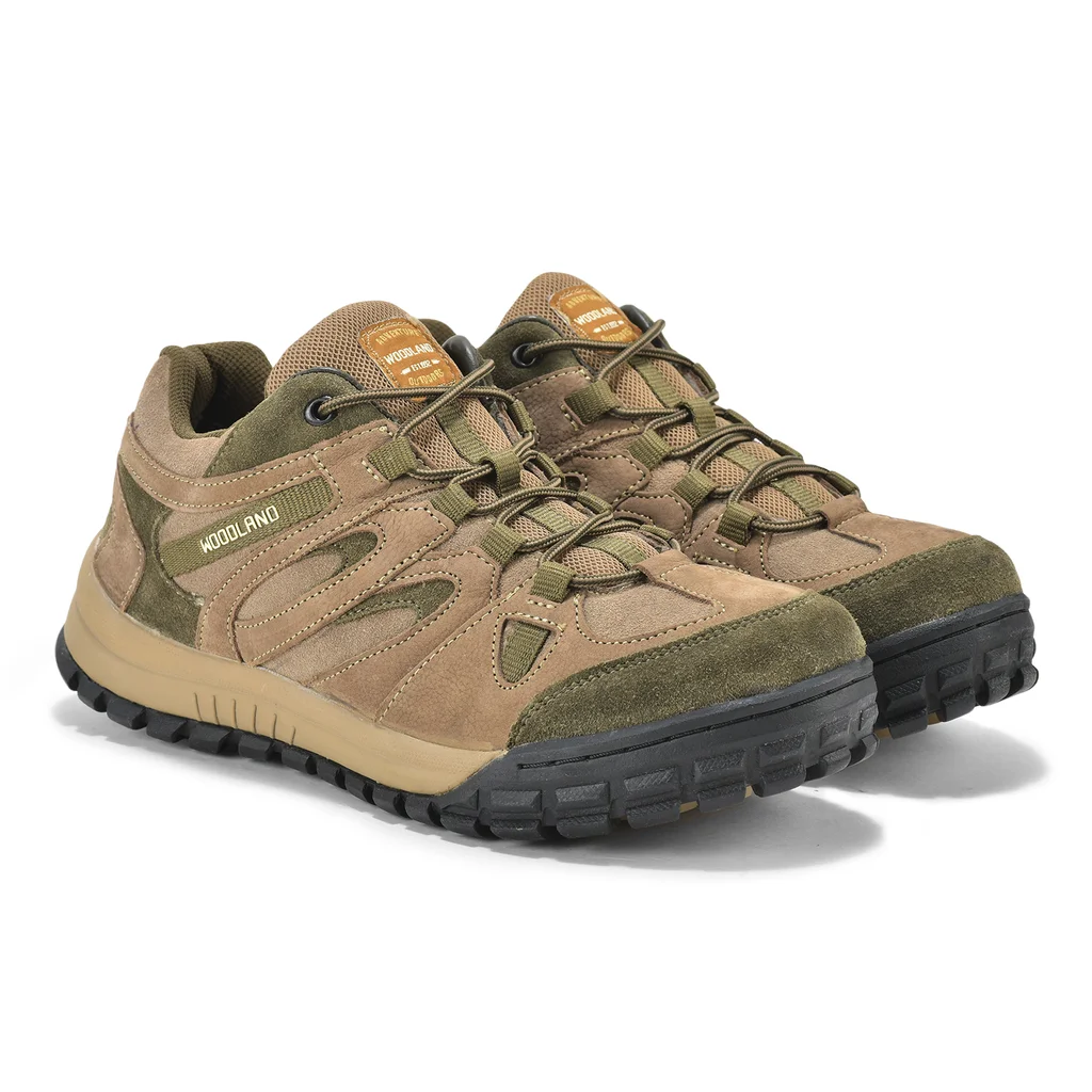 Woodland Men’s Khaki Lace-Up Casual Shoes - Thumbnail 3