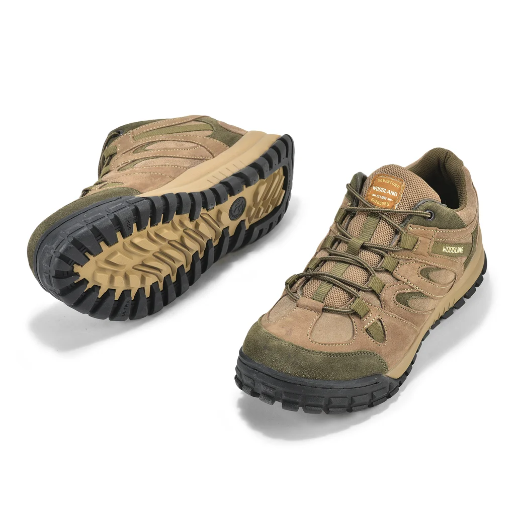 Woodland Men’s Khaki Lace-Up Casual Shoes - Thumbnail 5