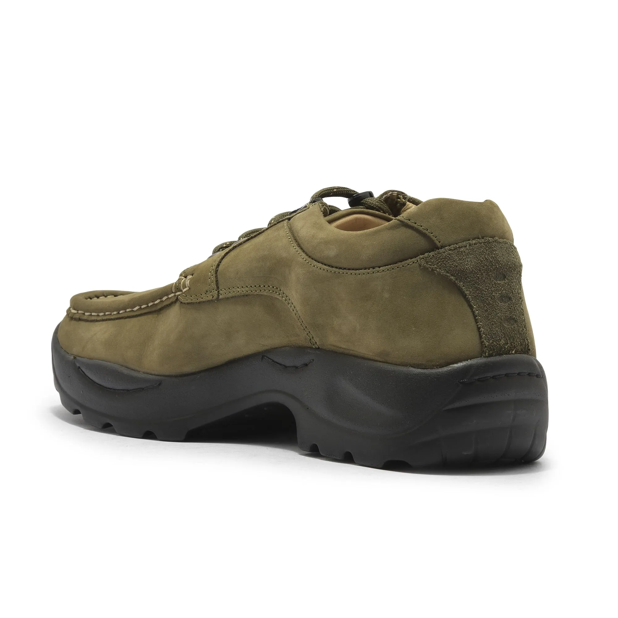 Olive green casual shoe for men - Thumbnail 5