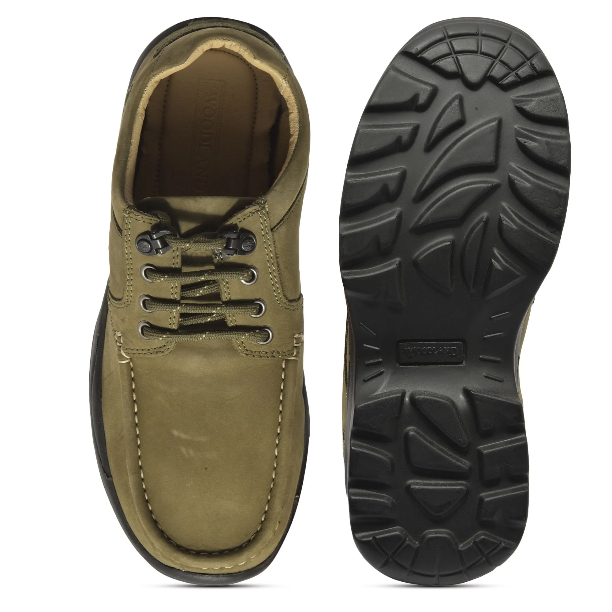 Olive green casual shoe for men - Thumbnail 7