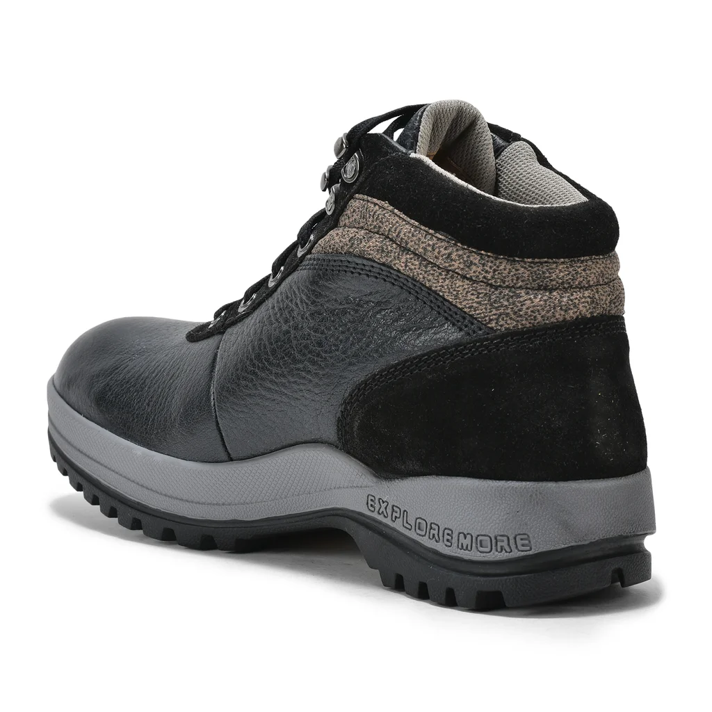 Men Black Lace-up ankle boots - Thumbnail 5