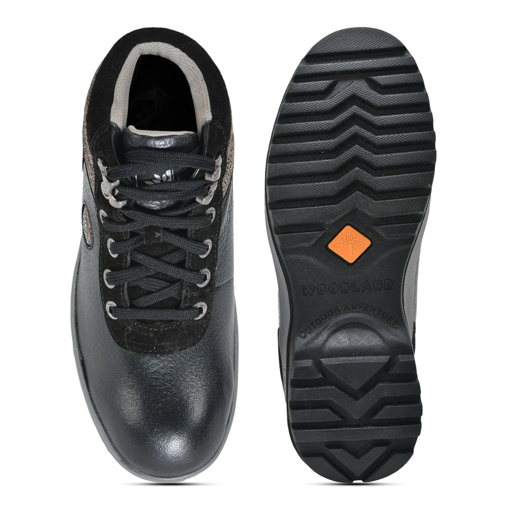 Men Black Lace-up ankle boots - Thumbnail 7