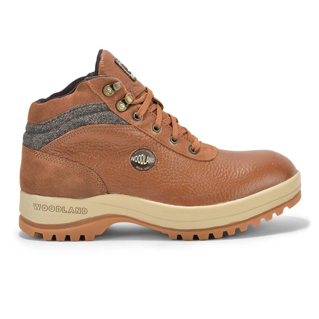 Men Tan Lace-up ankle boots - Image 1