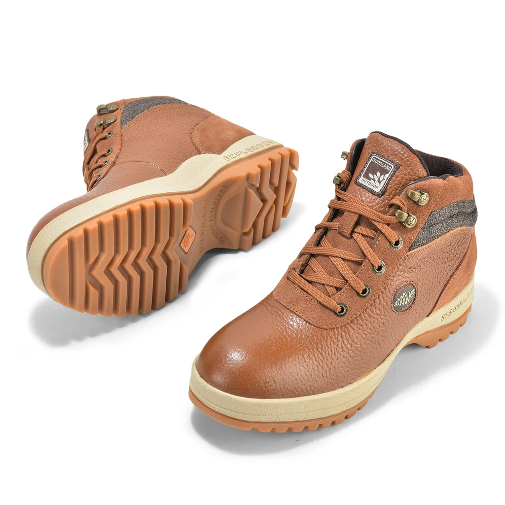 Men Tan Lace-up ankle boots - Thumbnail 4
