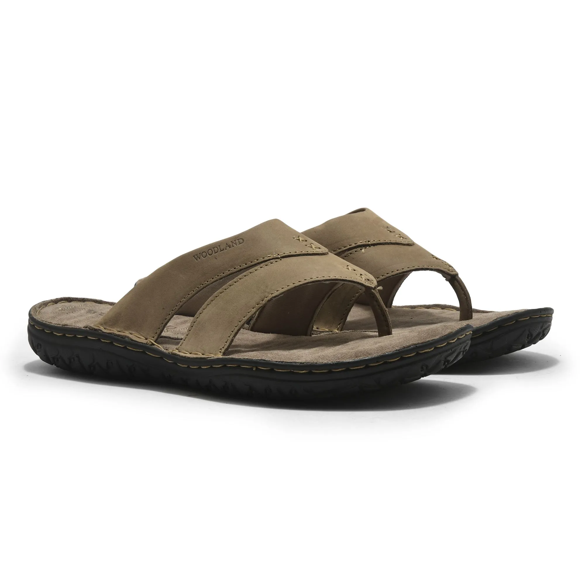 Woodland KHAKI slippers for men - Thumbnail 6
