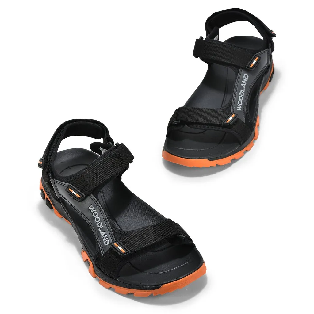 Black Sports Sandal for Men - Thumbnail 2