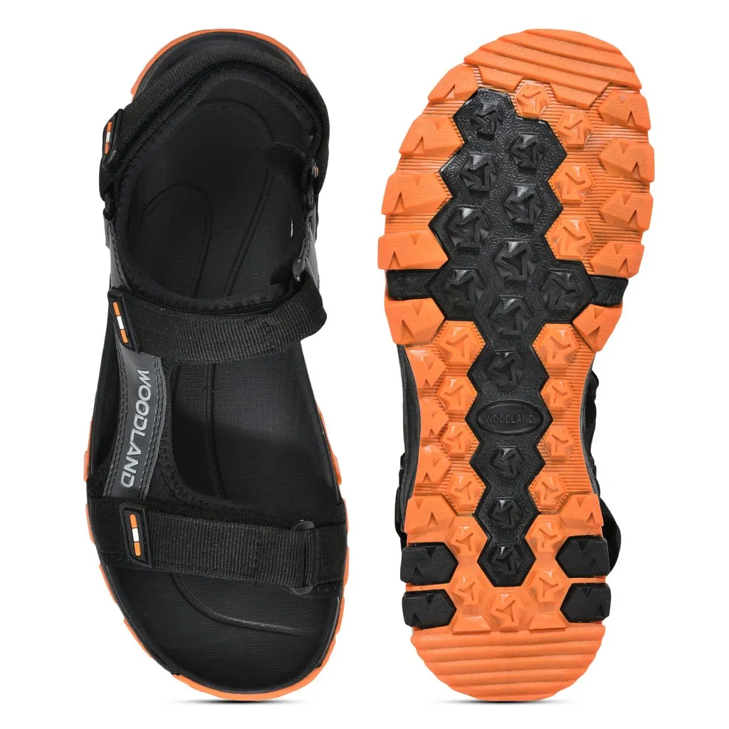 Black Sports Sandal for Men - Thumbnail 7