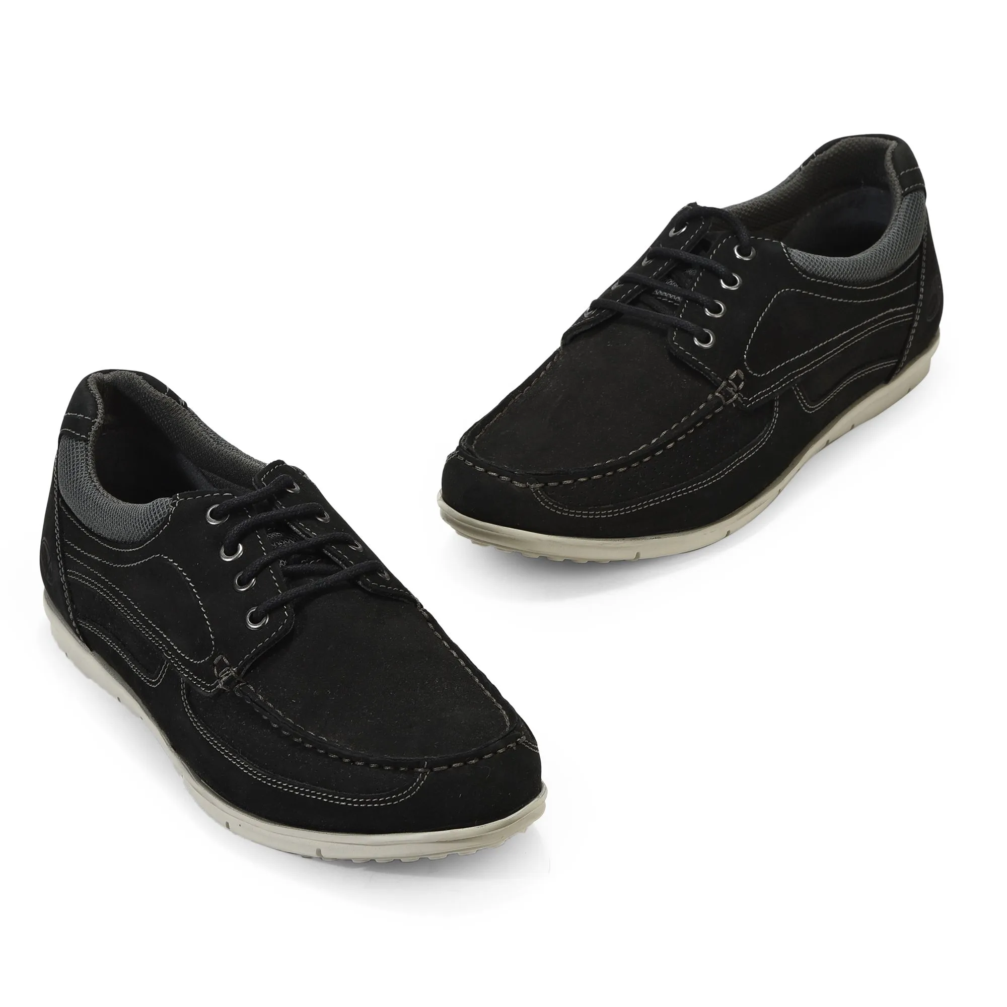 Black casual shoes for men - Thumbnail 2