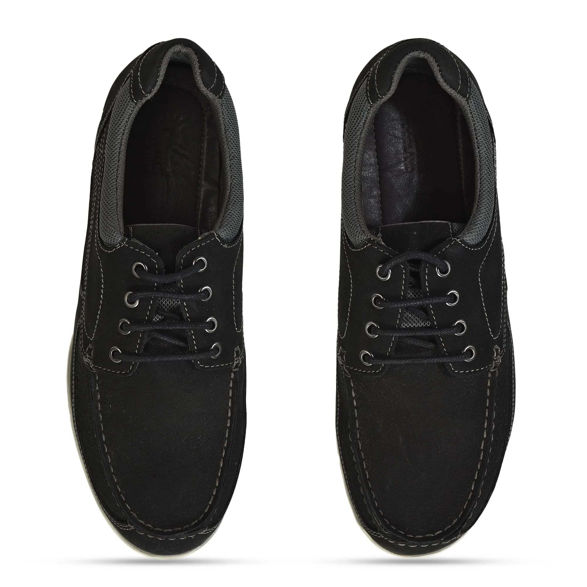 Black casual shoes for men - Thumbnail 3