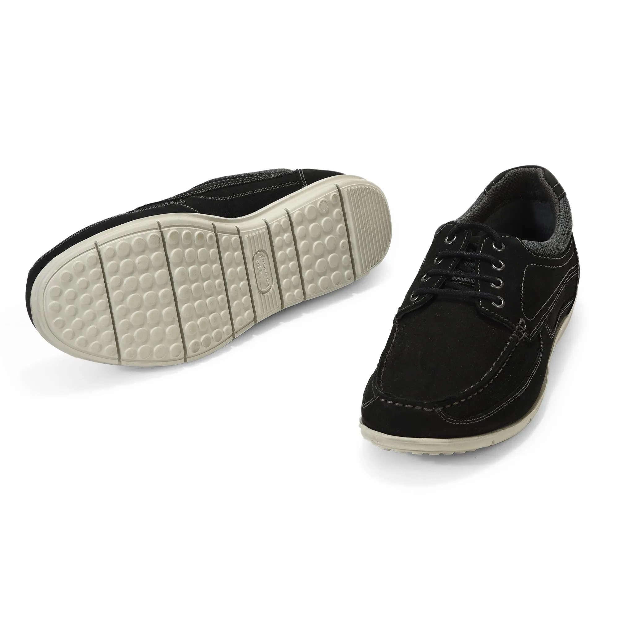 Black casual shoes for men - Thumbnail 4