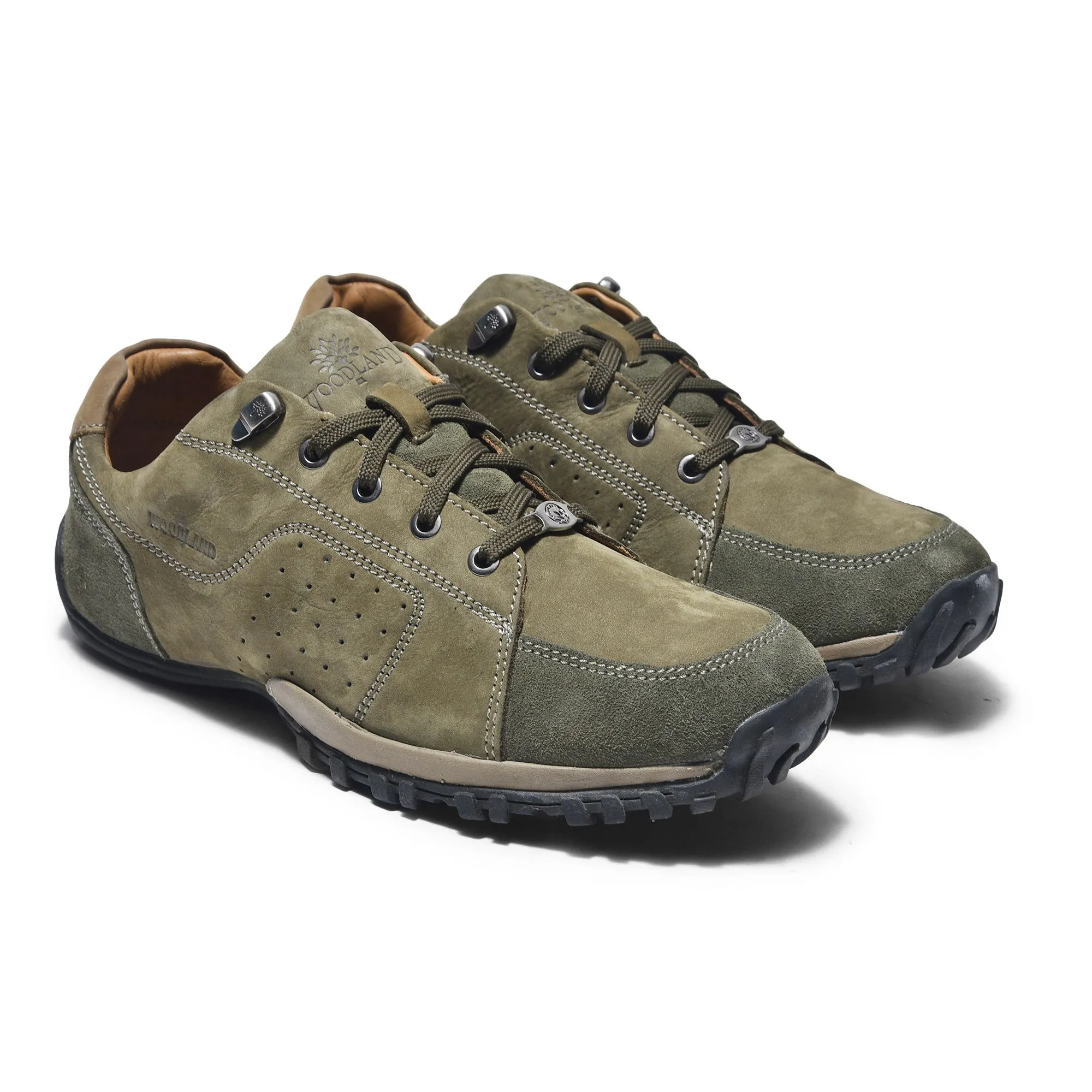 Olive green casual shoes for men - Thumbnail 6