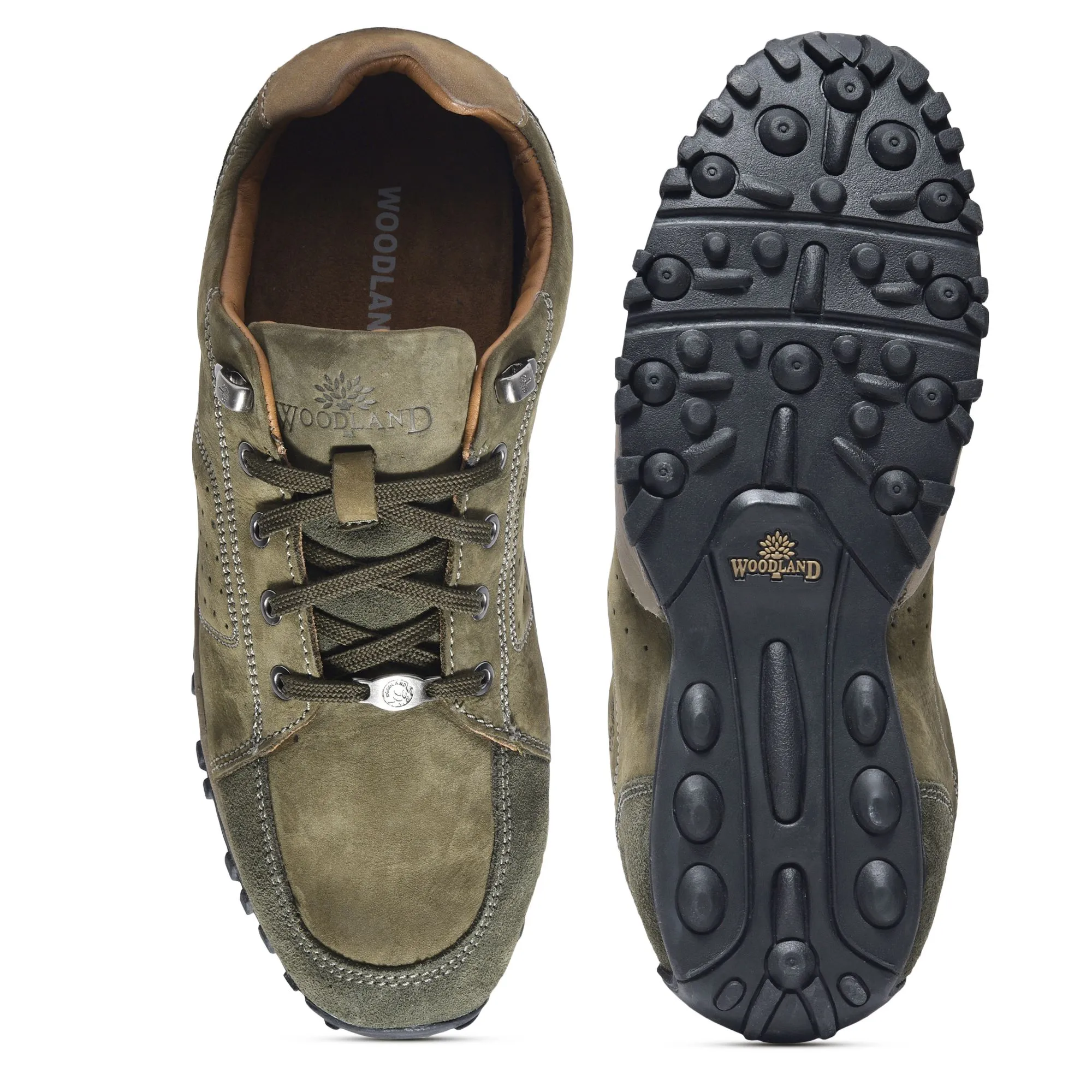 Olive green casual shoes for men - Thumbnail 7