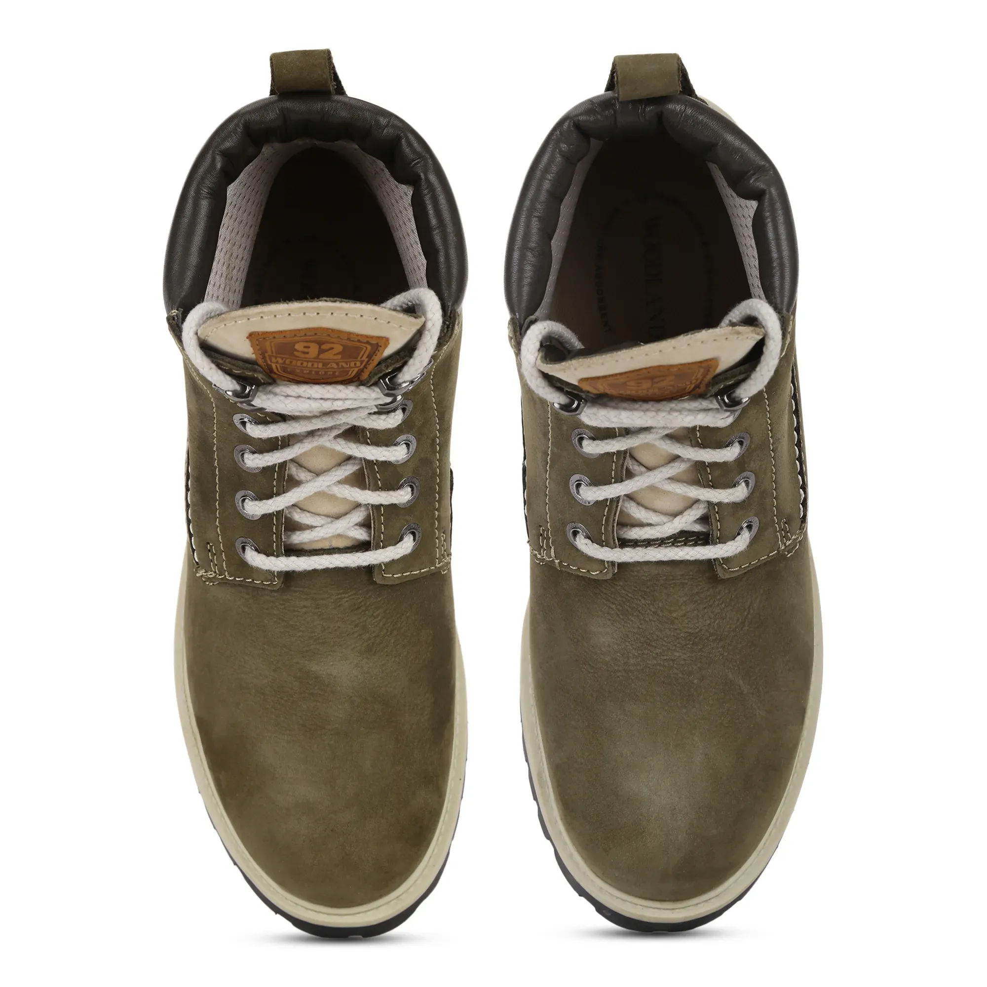 Olive green high ankle boot for men - Thumbnail 3