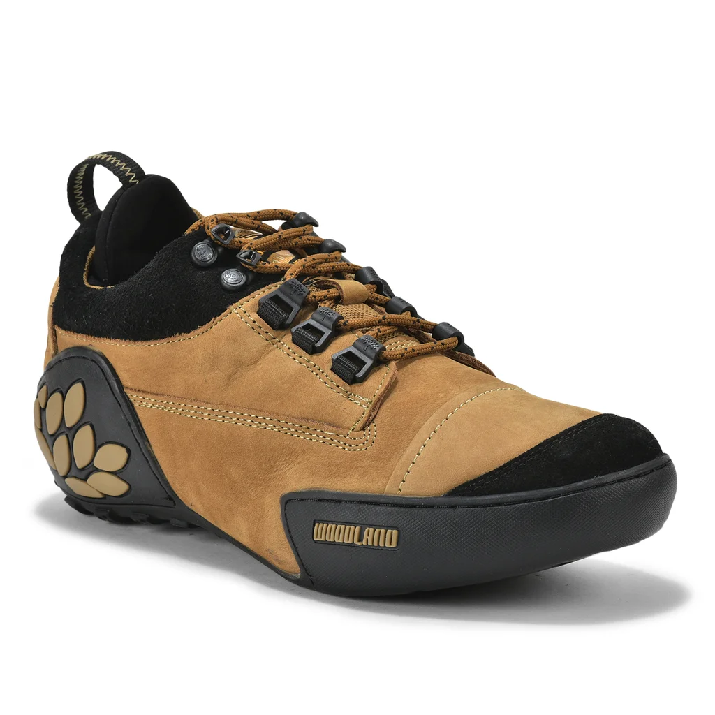 Woodland Men’s Camel Colored Sporty Lace-Up Shoes - Thumbnail 2