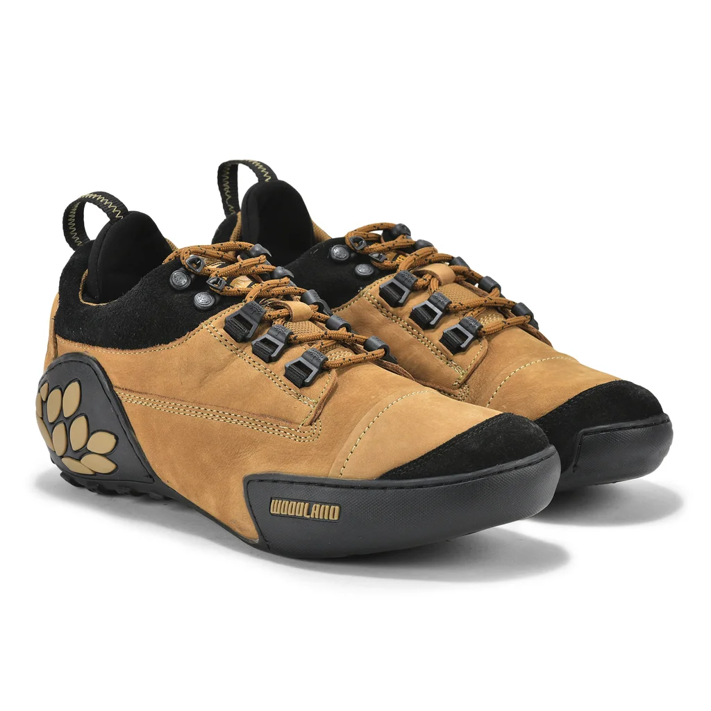 Woodland Men’s Camel Colored Sporty Lace-Up Shoes - Thumbnail 3