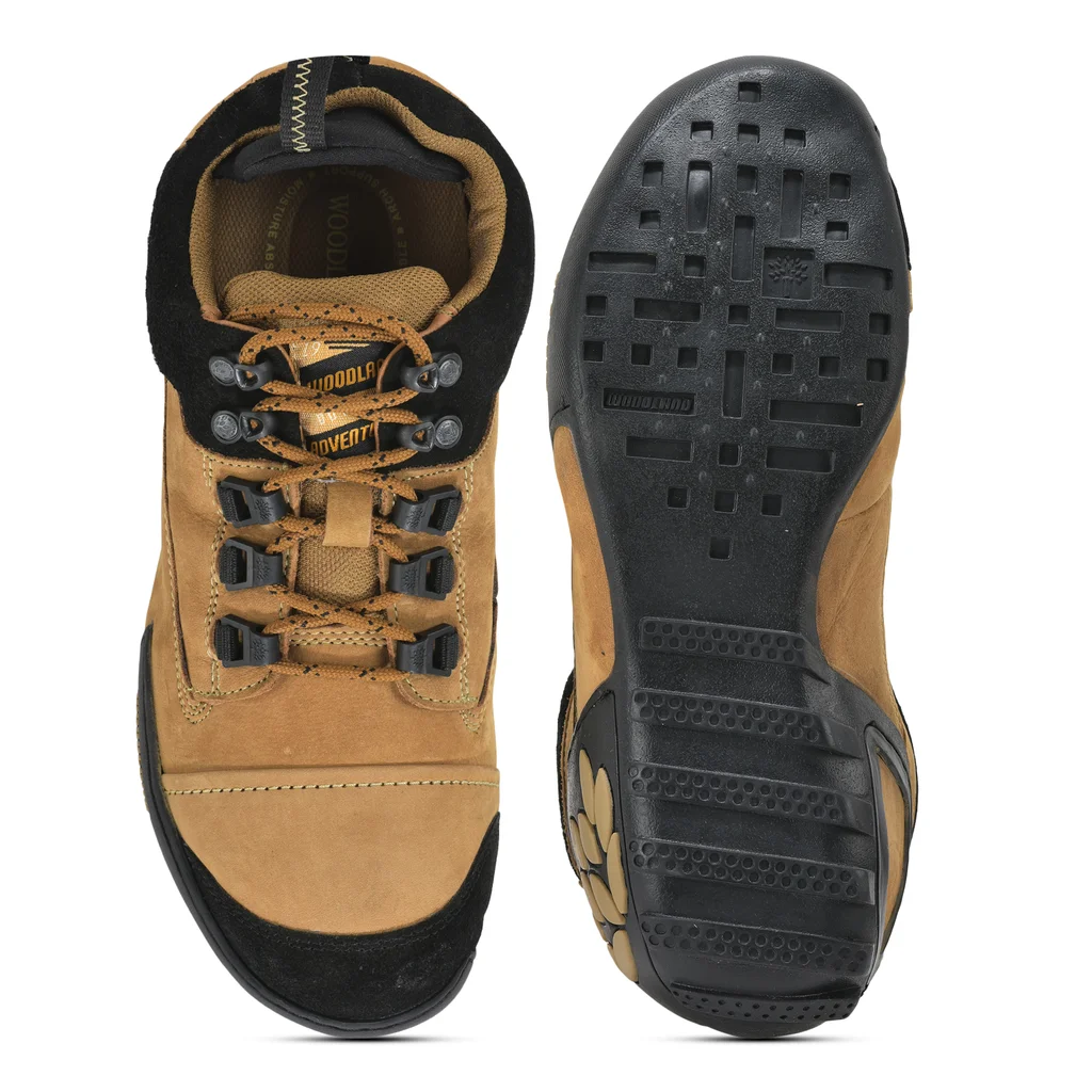 Woodland Men’s Camel Colored Sporty Lace-Up Shoes - Thumbnail 4
