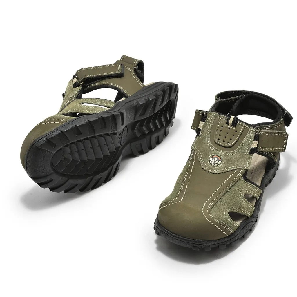 Olive Fisherman sandal for men - Thumbnail 4