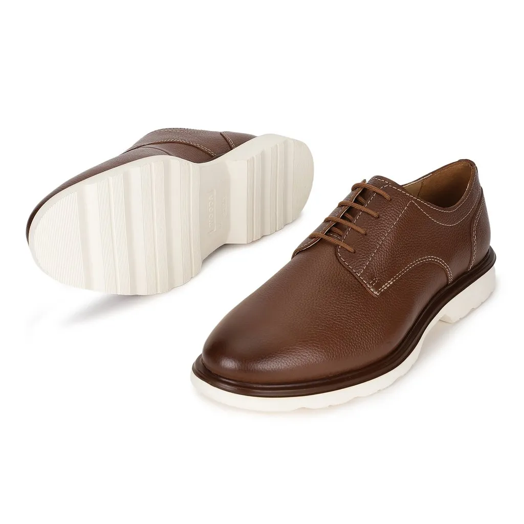 Tan Oxford Shoes for Men - Thumbnail 5