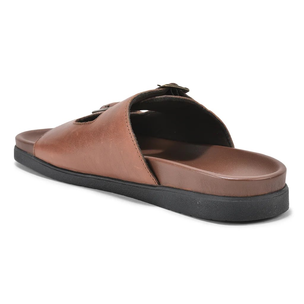 Woods Men’s Tan Buckled Slippers - Thumbnail 6