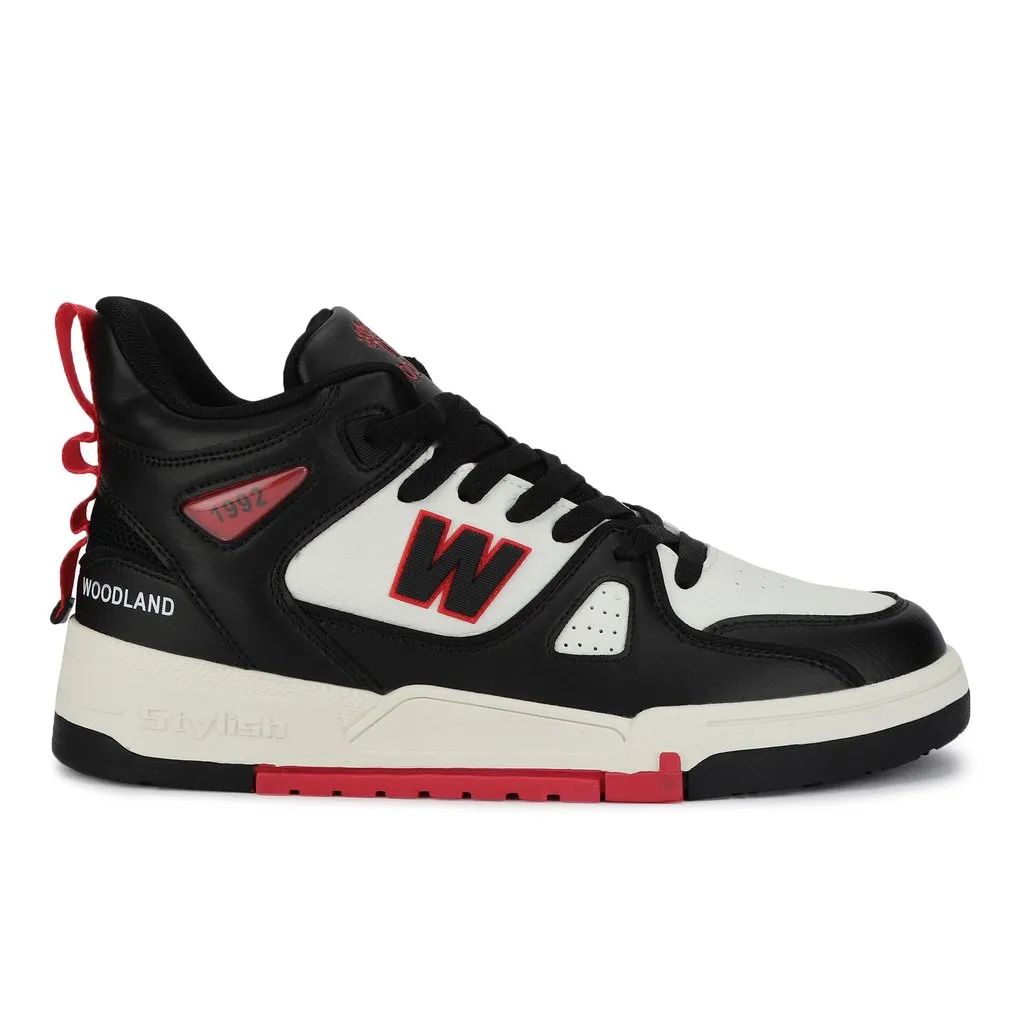 Men High-top Black and Red Woodland Sneakers - Image 1