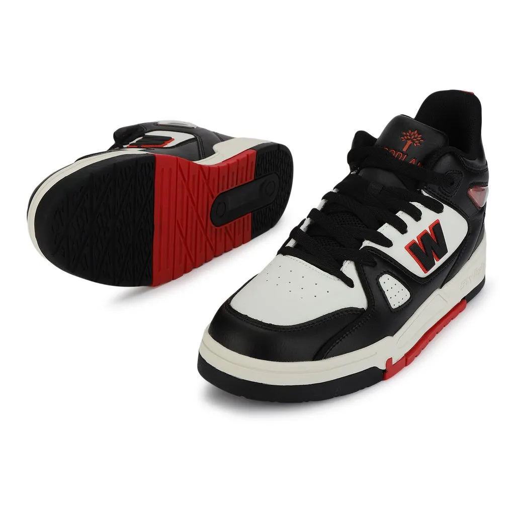 Men High-top Black and Red Woodland Sneakers  - Thumbnail 5