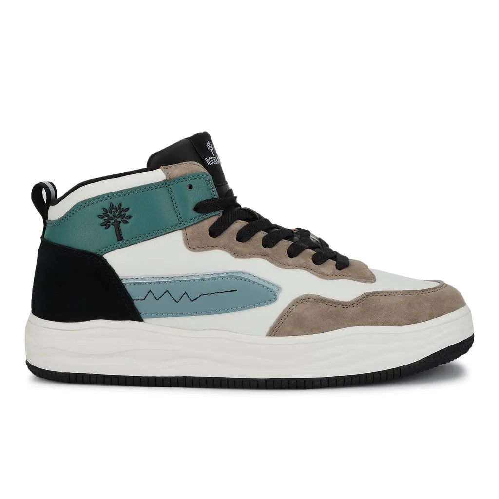 Woodland Casual Mid-top White/Blue Sneakers for Men - Image 1
