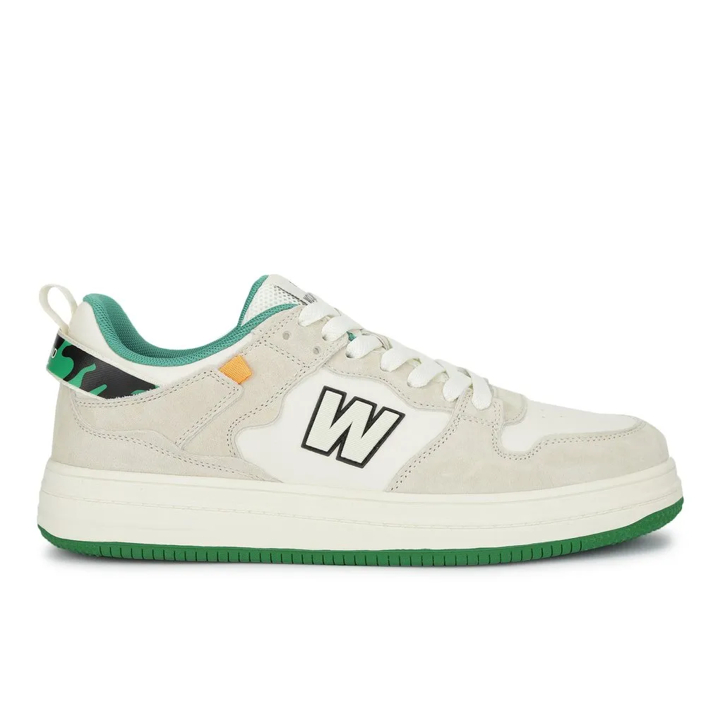 Stylish White/Grey Casual Sneakers for Men - Thumbnail 1
