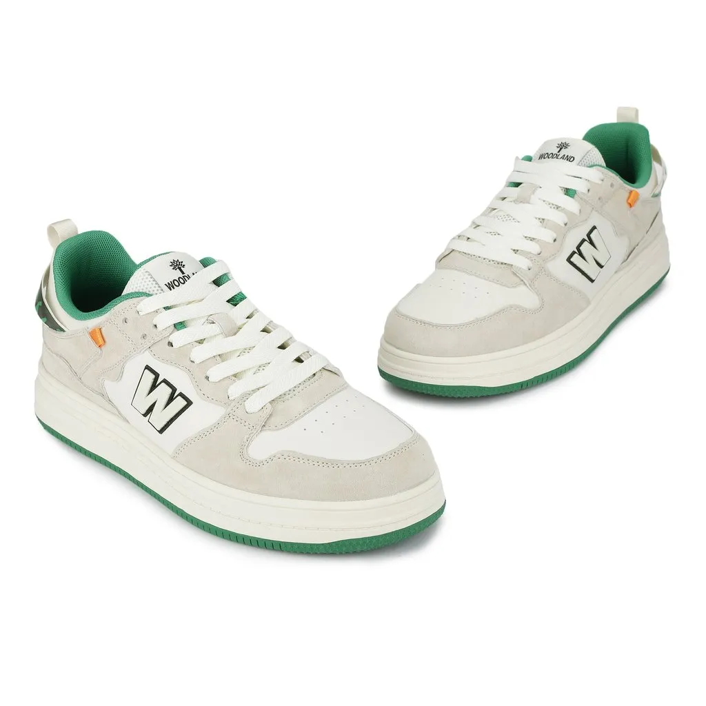 Stylish White/Grey Casual Sneakers for Men - Thumbnail 2