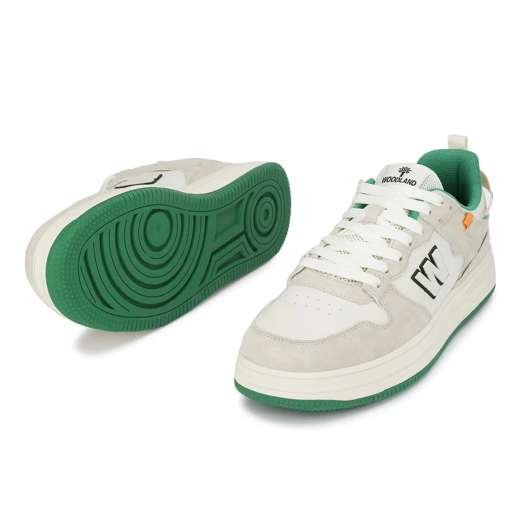 Stylish White/Grey Casual Sneakers for Men - Thumbnail 5