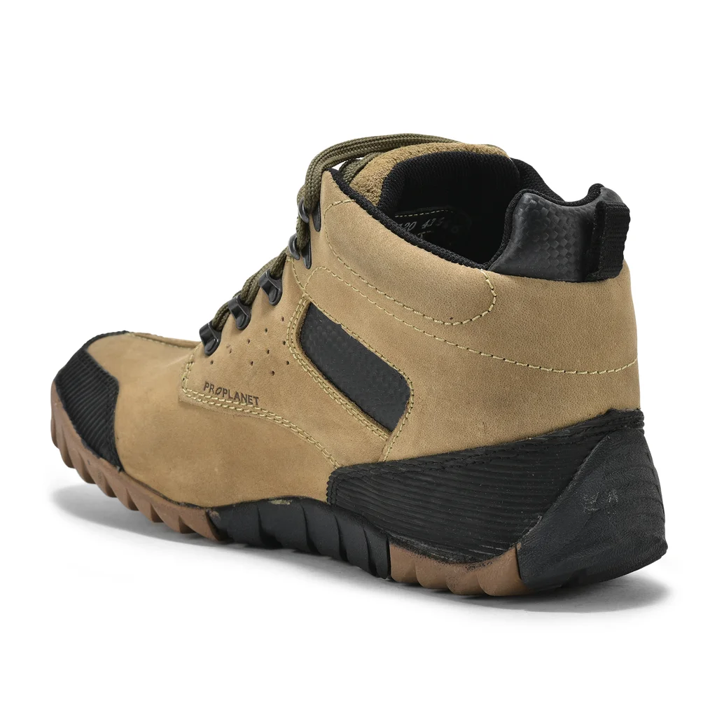 Casual khaki lace-up shoes for men - Thumbnail 5