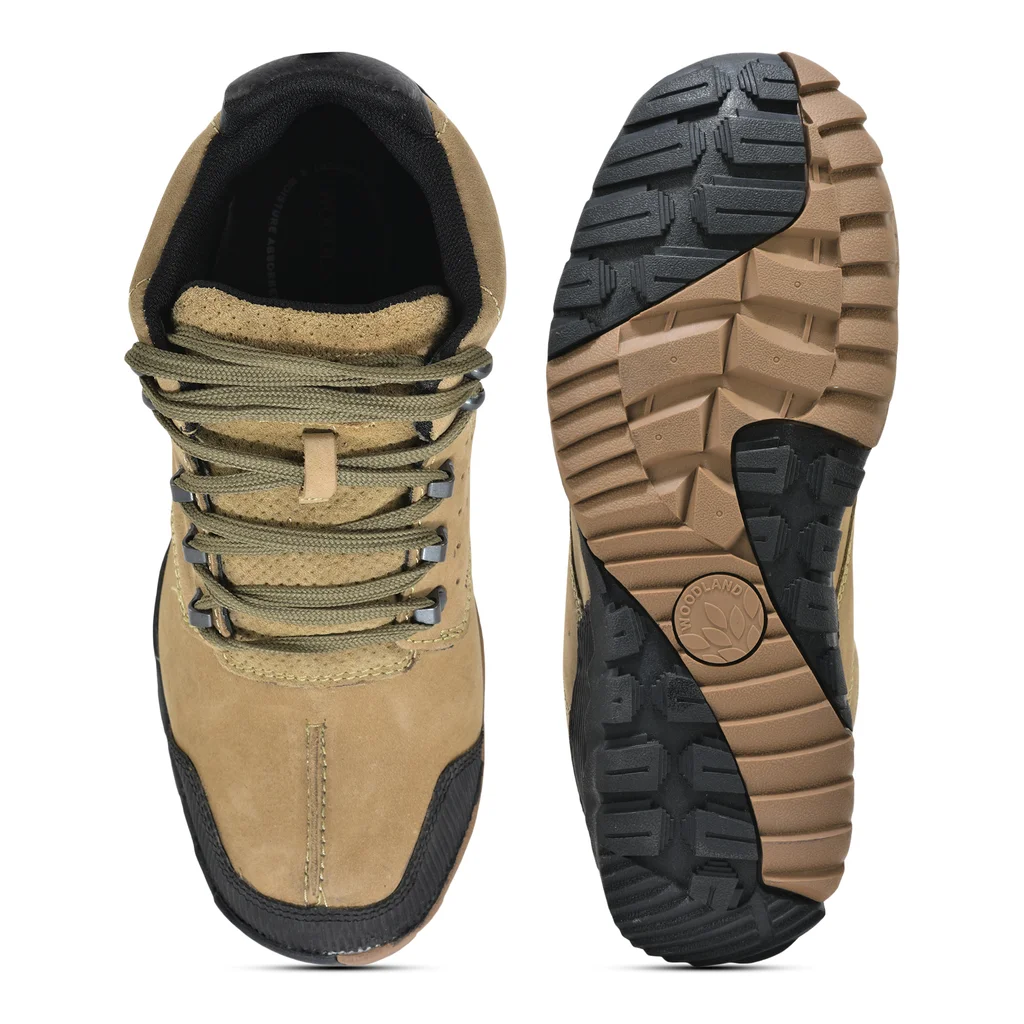 Casual khaki lace-up shoes for men - Thumbnail 7
